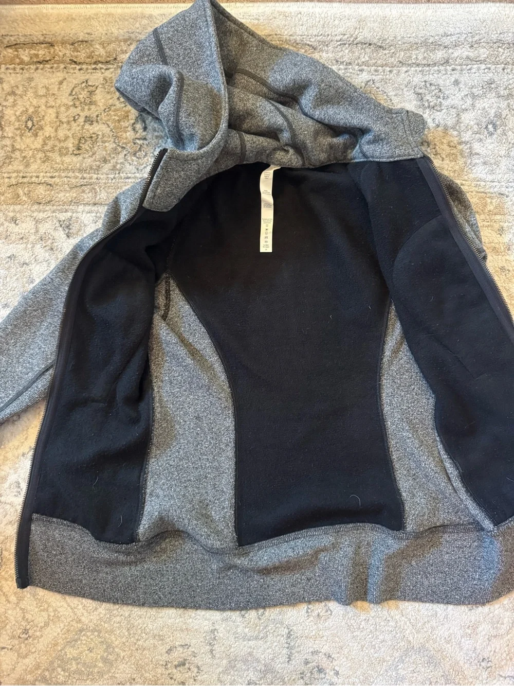 lululemon jacket, heather grey size 4